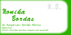 monika bordas business card